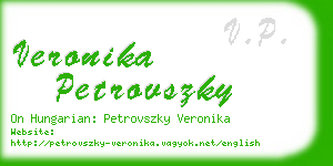 veronika petrovszky business card